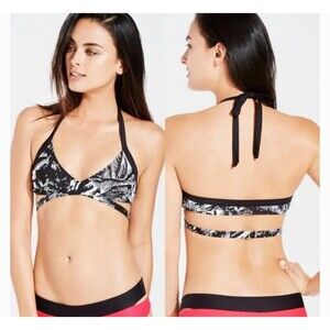 NWT Fabletics Juliana Palm Tree Wrap Around Bikini Top Medium